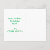 8誕生日:はっきりした、おもしろい、シンプル虹、虹8 ポストカード (裏面)