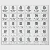 8誕生日:アールデコインスパイアスタイル「8」 +名前 ラッピングペーパー (フラット)