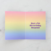 8誕生日:カラフルレインボー# 8、名前をカスタムする カード (内部)