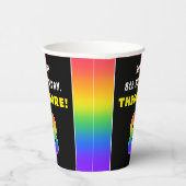 8誕生日:カラフルレインボー# 8、名前をカスタムする 紙コップ (右)