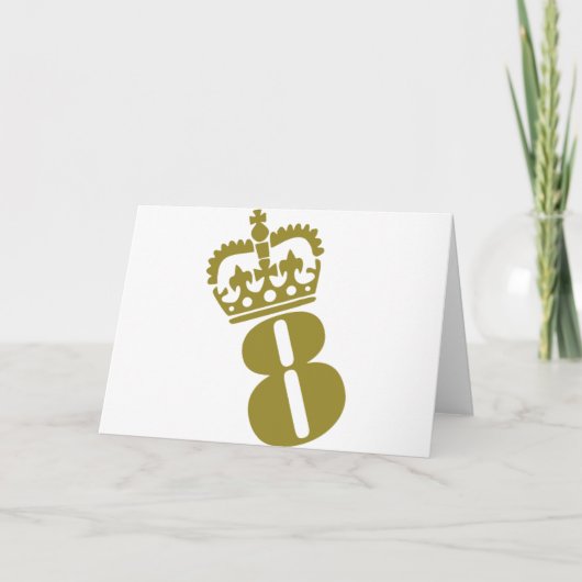 8誕生日 – 数字 – 8 カード (正面)