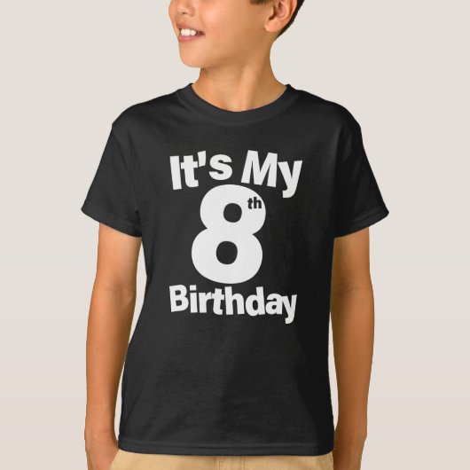 8誕生日。私の8誕生日8歳 Tシャツ (正面)