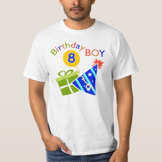 8誕生日-誕生日ボーイ Tシャツ (正面)