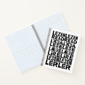 8読言語でLinoプリントスパイラルノートブック ノートブック (内部)