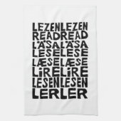 8読言語リノプリントキッチンタオル キッチンタオル (縦)