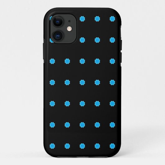 8辺の青い星の幾何学的パターン Case-Mate iPhoneケース (裏面)