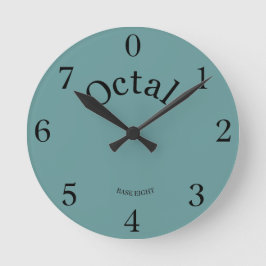 8進数のクロックはベース8で生活を送る ラウンド壁時計
