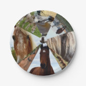 8馬三角形、紙誕生日プレート ペーパープレート (正面)