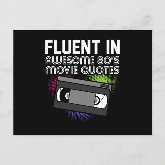 80年代の映画素晴らし引用文vcrデーに堪能 ポストカード Zazzle Co Jp