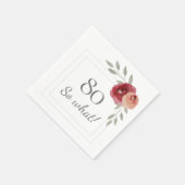 80おもしろいそう水の色80th誕生日パーティー スタンダードカクテルナプキン (角)