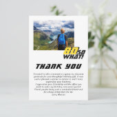 80おもしろいだから何引用文80誕生日 サンキューカード (スタンド正面)