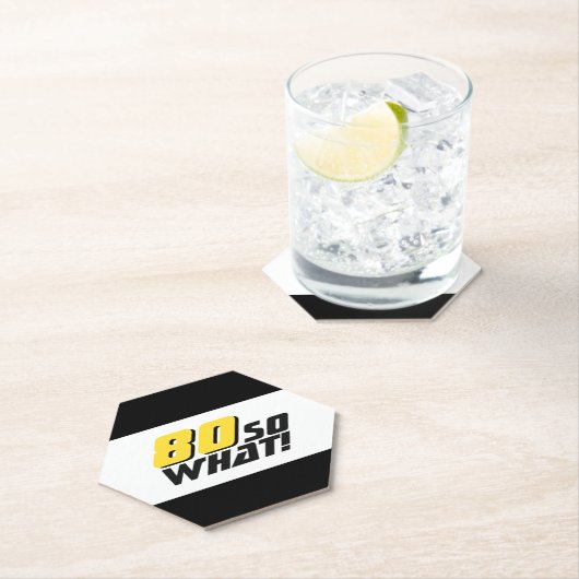 80おもしろいだから何引用文80誕生日 ペーパーコースター (インサイチュ)