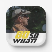 80おもしろいだから何引用文80誕生日 ペーパープレート (正面)