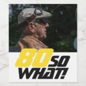 80おもしろいだから何引用文80誕生日 ワインラベル (シングルラベル)