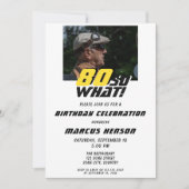 80おもしろいだから何引用文80誕生日 招待状 (正面)