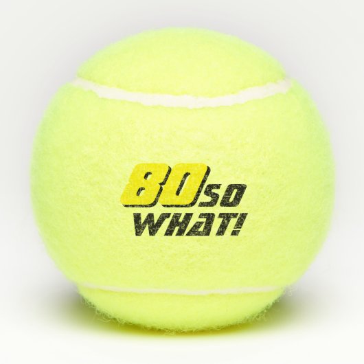 80おもしろいだから何感動的引用文80誕生日 テニスボール (裏面)
