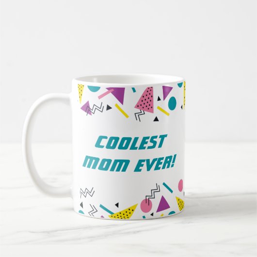 80おもしろい代スラングの母の日  コーヒーマグカップ (左)