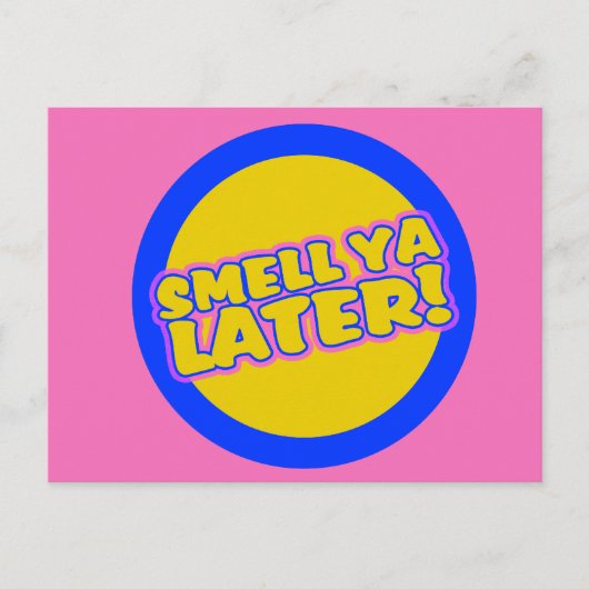 80おもしろい年代のスラング ポストカード (正面)