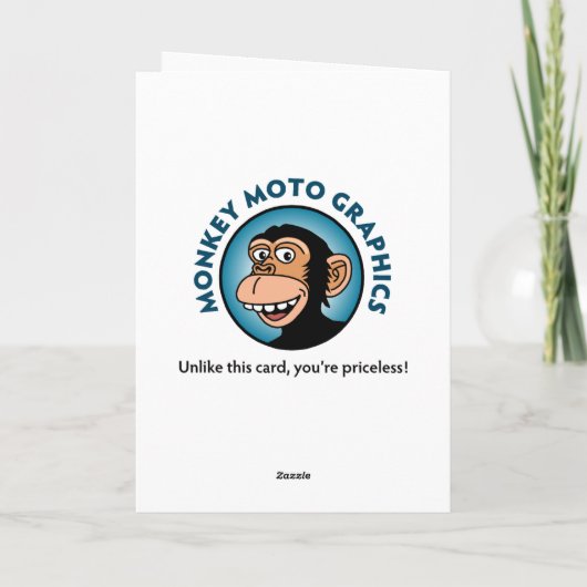 80おもしろい番目の誕生日カー男性へド カード (裏面)