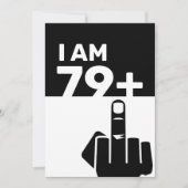 80おもしろい番目の誕生日ギフト， 79 Plus one 招待状 (正面)