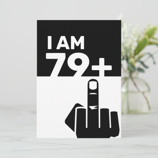 80おもしろい番目の誕生日ギフト， 79 Plus one 招待状 (スタンド正面)