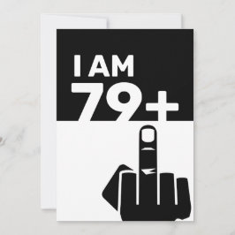 80おもしろい番目の誕生日ギフト， 79 Plus one 招待状