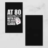 80おもしろい番誕生日トランプのポーカー選手80歳 名刺 (正面/裏面)