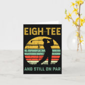 80おもしろい誕生日ゴルフパンゴルフ80歳G カード (黄色い花)