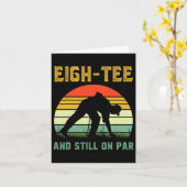 80おもしろい誕生日ゴルフパンゴルフ80歳G カード (黄色い花)