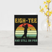 80おもしろい誕生日ゴルフパンゴルフ80歳G カード (黄色い花)