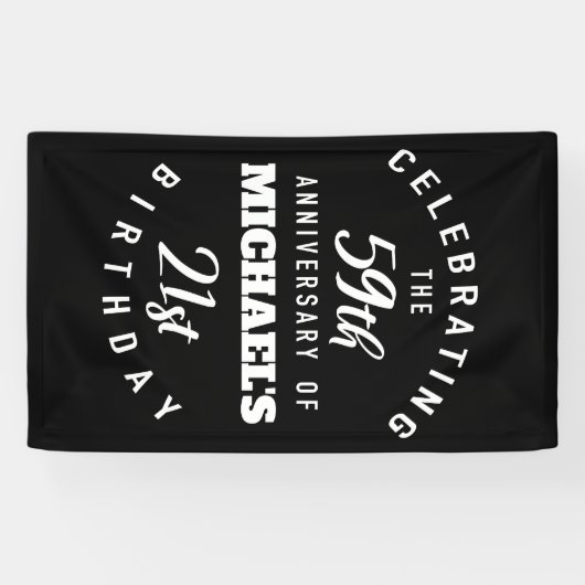 80おもしろい誕生日パーソナライズされた 横断幕 (横)