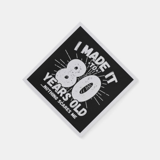 80おもしろい誕生日引用文皮肉80歳 スタンダードカクテルナプキン (角)