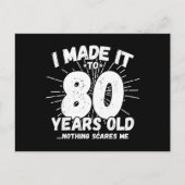 80おもしろい誕生日引用文皮肉80歳 ポストカード (正面)