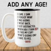 80おもしろい誕生日老笑わされる老ジョークカスタム ツートーンマグカップ