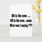 80おもしろい誕生日~80が新しい…... カード (黄色い花)