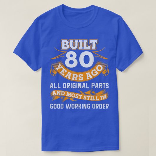 80おもしろい誕生日s80歳の贈り物 tシャツ (デザイン正面)