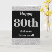 80かわいらしパーソナライズされた歳の誕生日カード カード (黄色い花)