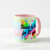 80かわいらし番目の誕生日恵みMUG マグカップ (正面右)