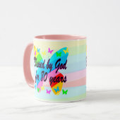 80かわいらし番目の誕生日恵みMUG マグカップ (正面左)