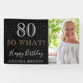80そモダンそ80番目の誕生日写真 横断幕 (横)
