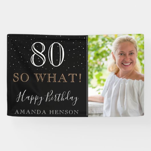 80そモダンそ80番目の誕生日写真 横断幕 (横)