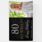 80そモダンそ80番目の誕生日写真 横断幕 (縦)