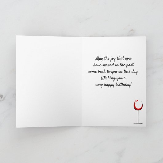 80だからおもしろい何タイポグラフィブラック80誕生日 カード (内部)