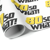 80だからおもしろい何タイポグラフィ80モダン誕生日 ラッピングペーパー (ロールコーナー)