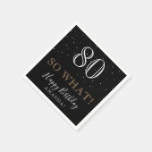 80だからおもしろい何引用文エレガント80番目誕生日 スタンダードカクテルナプキン (角)