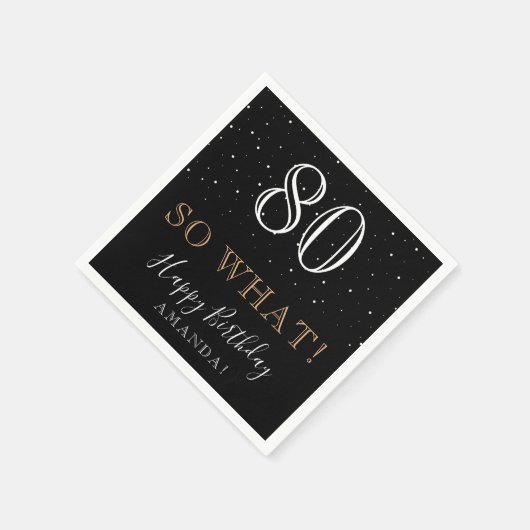 80だからおもしろい何引用文エレガント80番目誕生日 スタンダードカクテルナプキン (角)