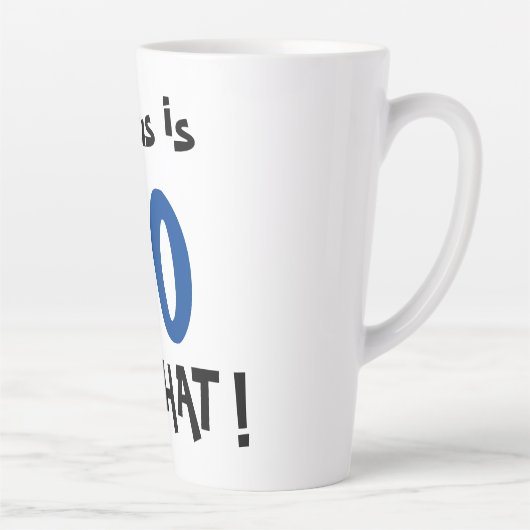 80だからおもしろい何引用文モダン80番目誕生日 カフェラテマグ (右)