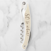 80だからおもしろい何引用文80パーソナライズされた番目の誕生日 ソムリエナイフ (正面)