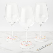 80だからおもしろい花水の色80誕生日 ワイングラスタグ (セット)