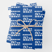 80だから何おもしろい引用文タイポグラフィ80番目誕生日 ラッピングペーパーシート (インサイチュ)